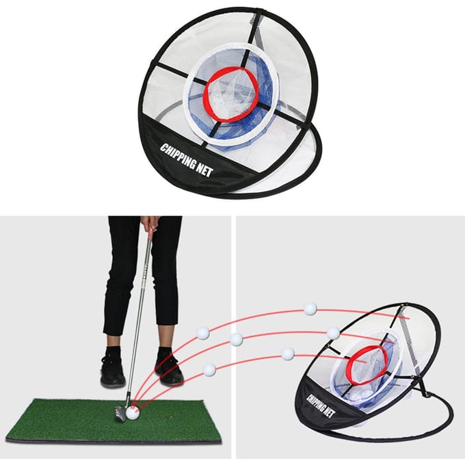 Golf Chipping Net Golftraining Hithulpmiddel Pop-up Indoor Golfnet Golf Chipping Putting Trainer Black&white white