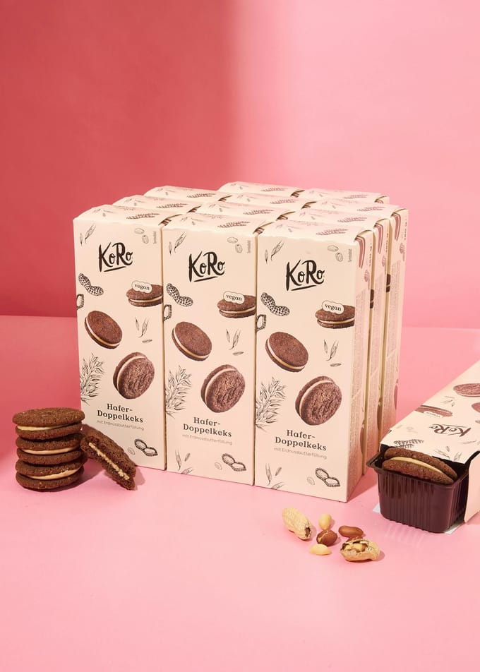 KoRo | Haverkoekjes met pindakaasvulling 20 x 180 g