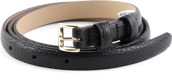 abro Leren Riem Tailleband Leather Adria Women's Belt W100 Black / Gold Zwart