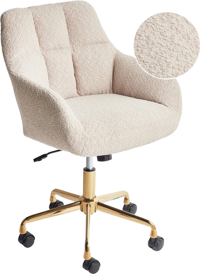 PALMDALE - Bureaustoel - Beige - Polyester