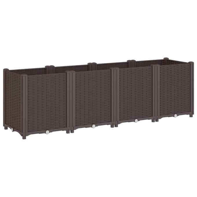 vidaXL - Plantenbak - 160x40x53 - cm - polypropeen - bruin