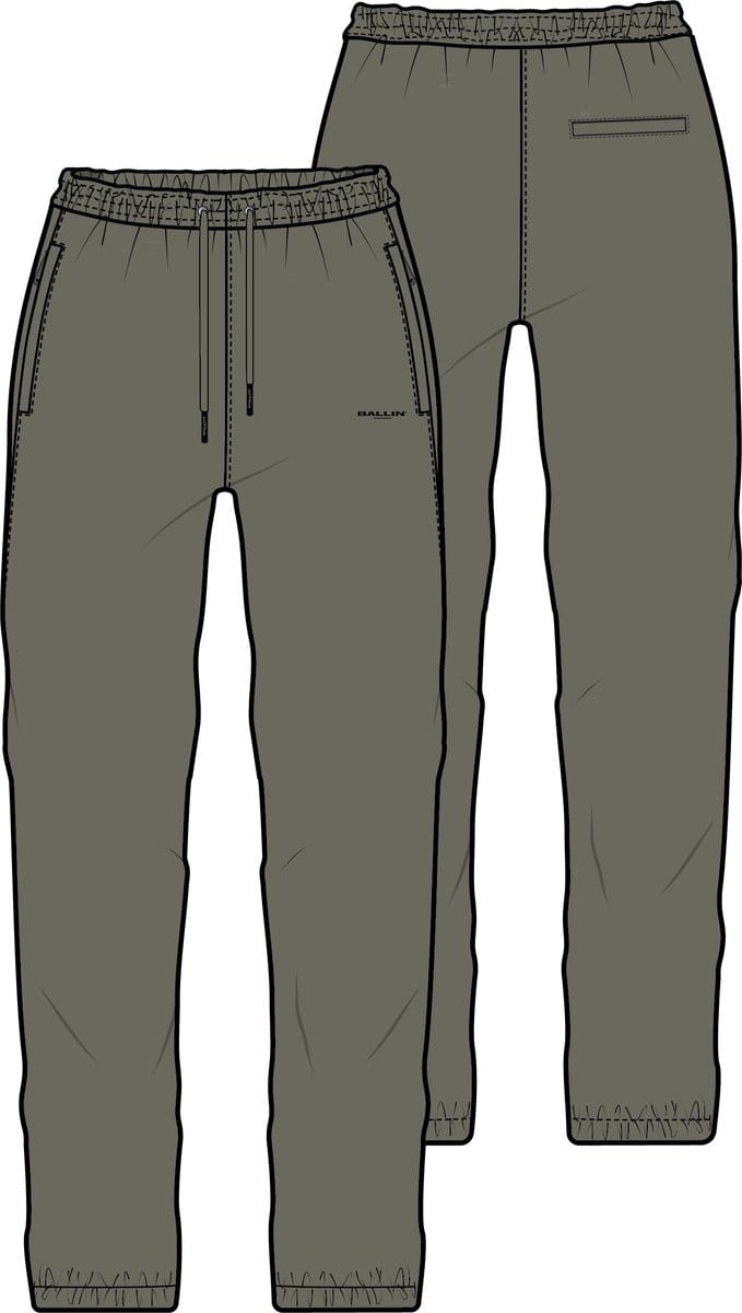 Ballin Amsterdam - Heren Regular fit Pants Sweat - Dark Army - Maat S