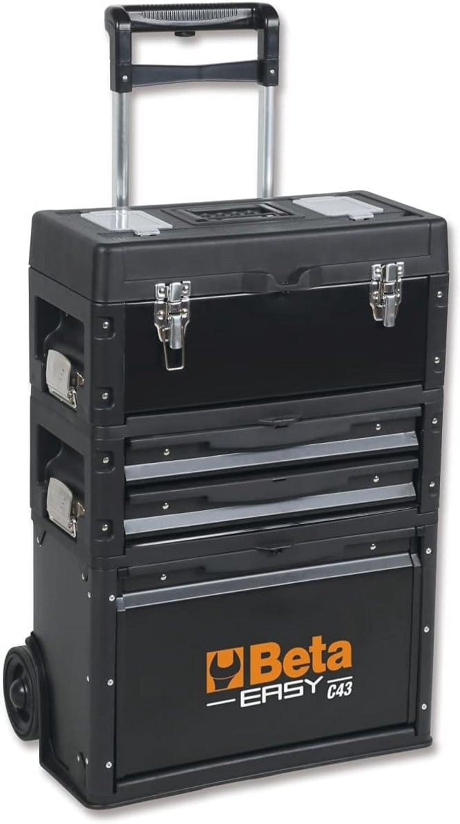 Stapeluik Trolley met 3 Modules - Ideaal voor Gereedschap en Transport