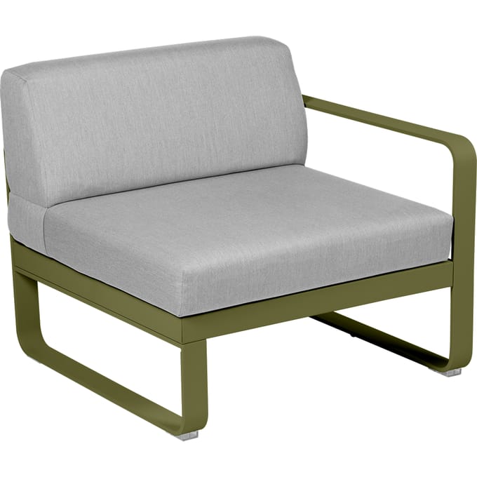 Fermob BELLEVIE Fauteuil Module rechts - D3 Pesto - 79 Flanelgrijs
