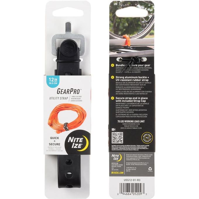 Nite Ize GearPro Utility Strap 12 inch - Zwart - Herbruikbare kabelbinder