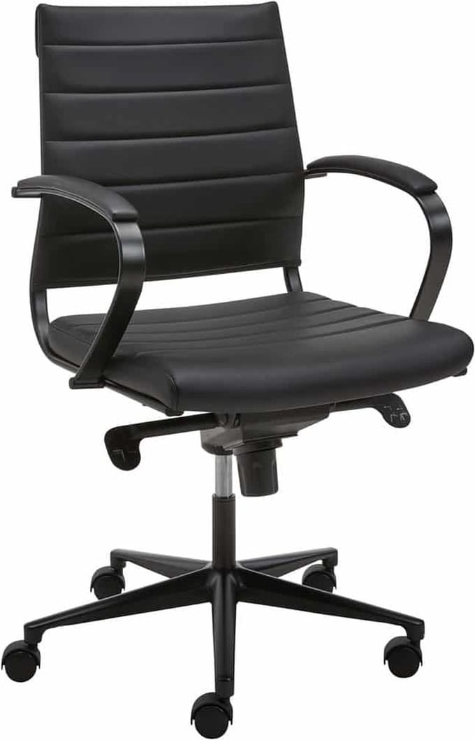 Ergonomische bureaustoel design 600 lage rug Bruin met glijdoppen