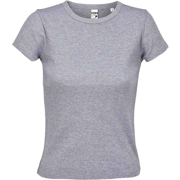 SOLS Dames Sara T-Shirt (Lichtgrijs Marl)