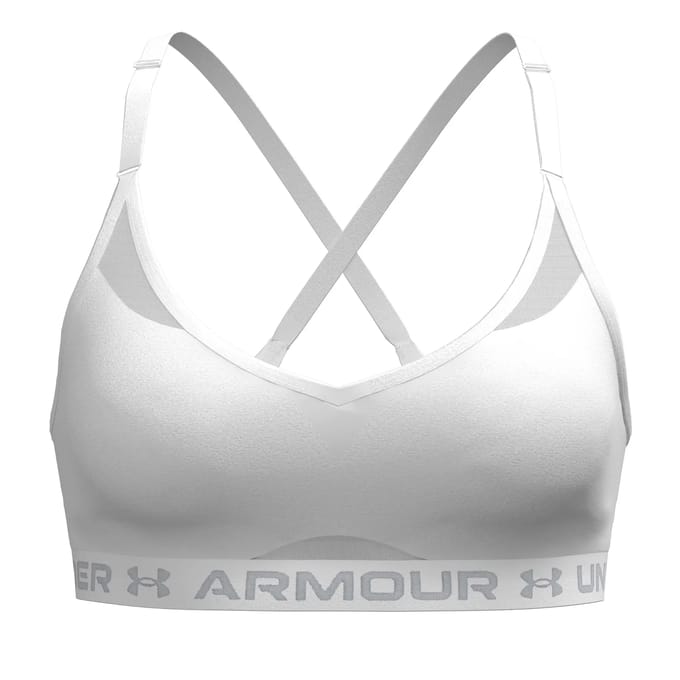 Under Armour Crossback Sportbeha Met Lage Impact Wit S Vrouw