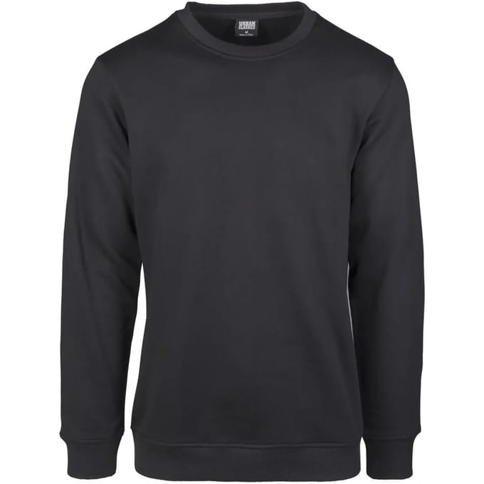 Urban Classics - Basic Terry Crew Sweater/trui - S - Grijs