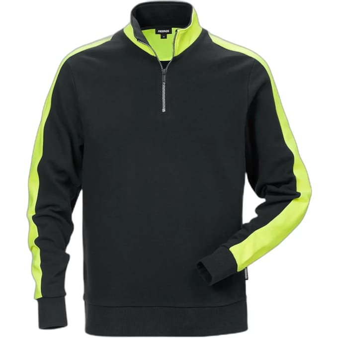 Fristads Sweatshirt mit, korte ritsrssluiting 7449 RTS