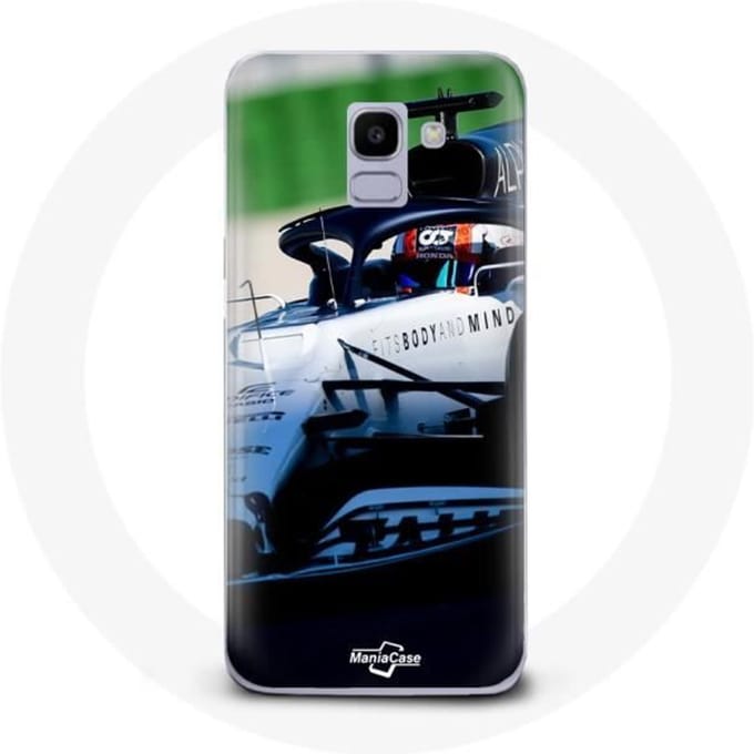 Coque - Formule 1 - Samsung Galaxy J6 2018 - Pierre Gasly - Blanc - Rigide blanc