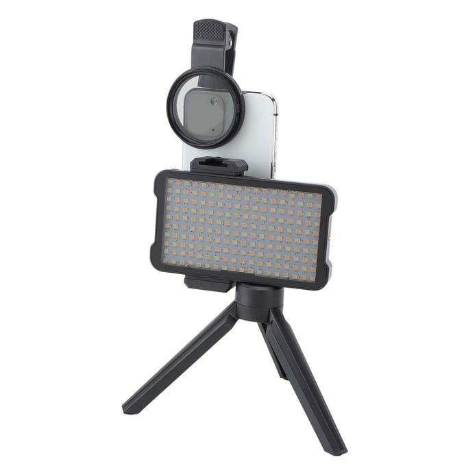 Verminder Gereflecteerd Tattoo Invullicht met 52mm CPL Lensfilter Draadloos Oplaadbaar 2400K-6400K gray