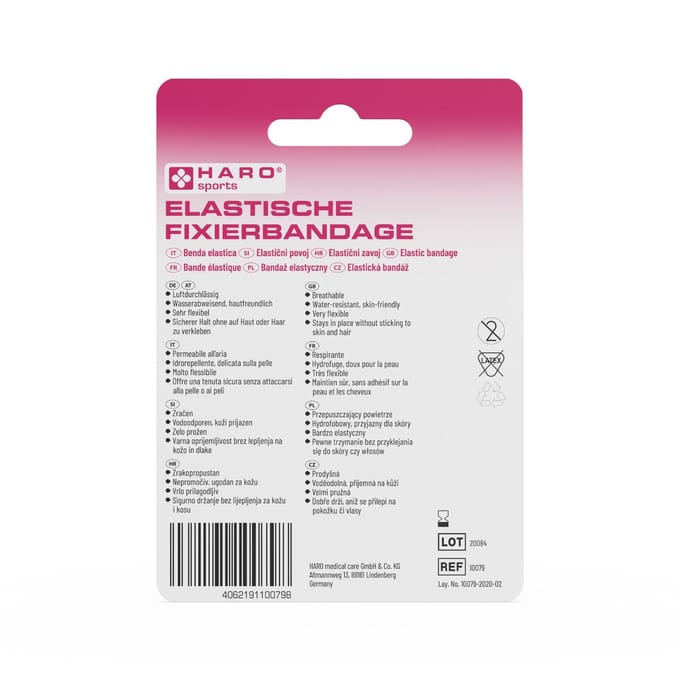 Haro Elastische fixatiebandage – smal - blauw 2,5 Verband(en)