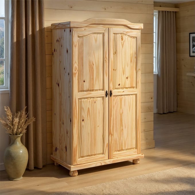 Interlink SAS Genf - Kledingkast - Bruin - Hout-108brx180hx56d