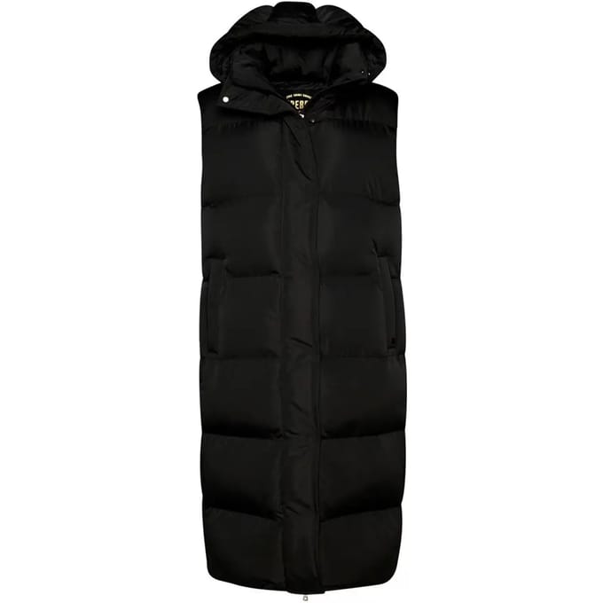 Donsjack zonder capuchon voor dames, lang en zonder mouwen Superdry