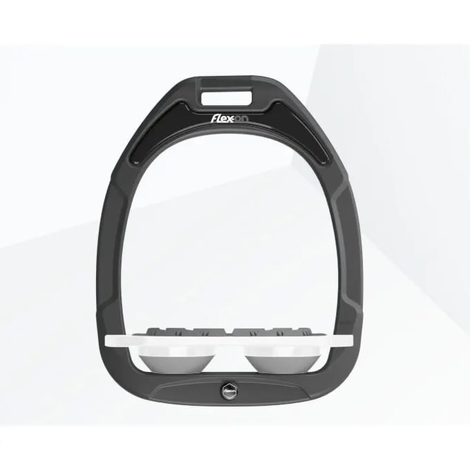 Platte Grip Stirrup Antraciet/Wit/Grijs Flex-On Green Composite