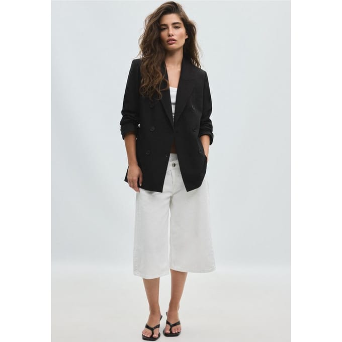 Stradivarius Getailleerde blazer met knopen  Zwart S