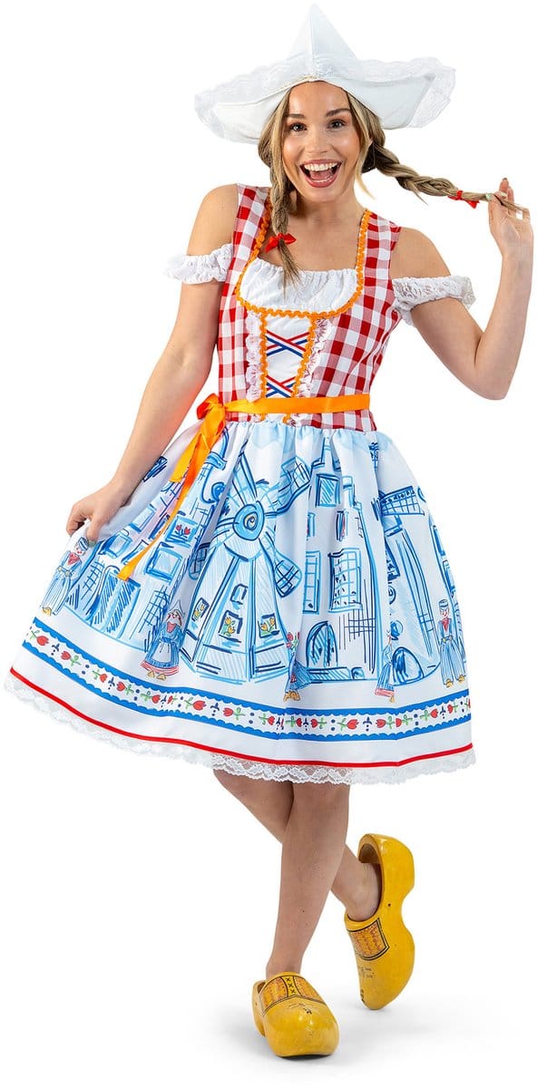 Volendamse jurk Delfts blauw dames