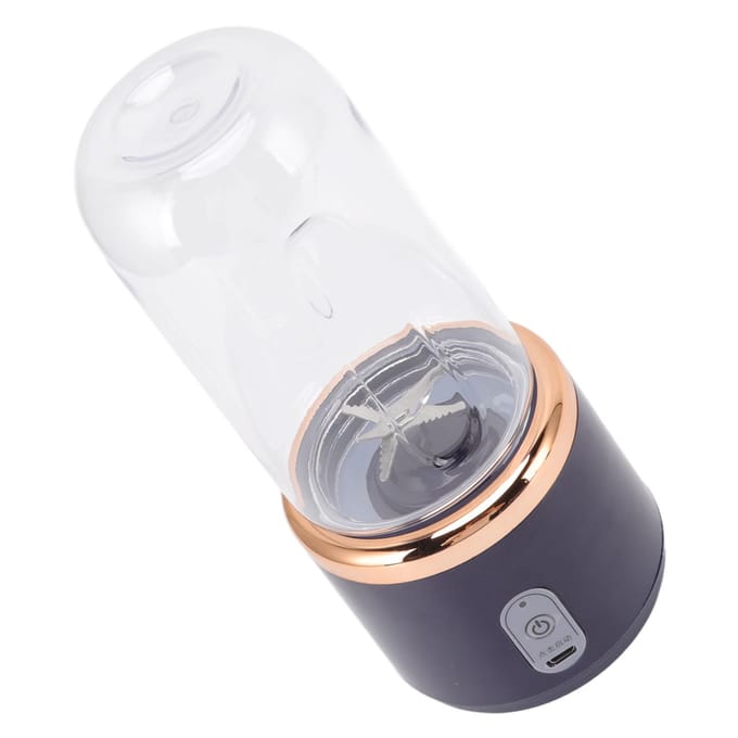 Mini Draagbare Blender 6 Messen Hoge Snelheid 300ml USB Opladen Juicer Beker voor Reizen black