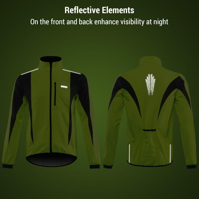Winter Warm UP fietsjack Ademende fietsbovenkleding Winddicht waterdicht fietsjack L