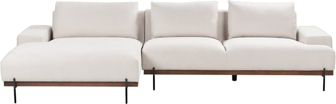 MARIFERD - Hoekbank - Lichtbeige - Rechtszijdig - Polyester