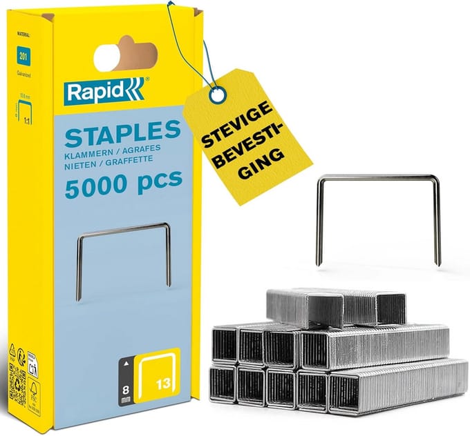 Fijne 8mm Dundraadnieten Type 13 voor Tacker - 5000 Stuks in Doos