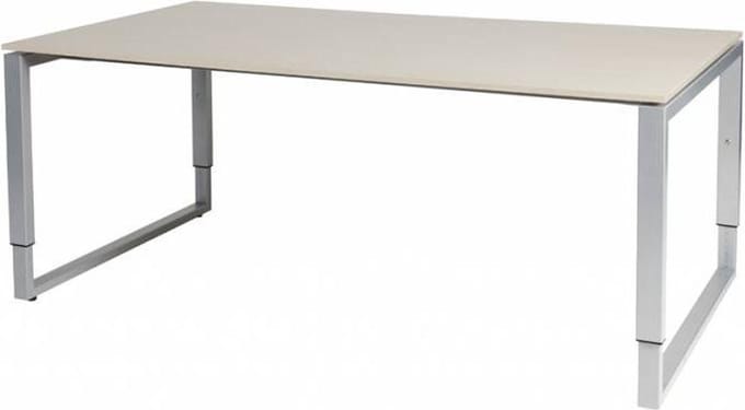Vergadertafel - Verstelbaar - 180x100 Eiken - alu frame