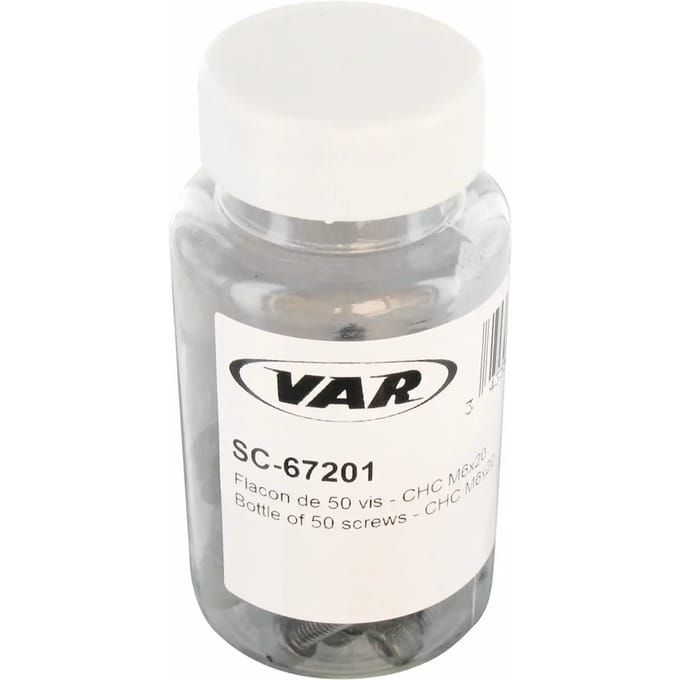 Var Socket Head Bolts Schroef 50 Eenheden Zwart M6 x 20 mm