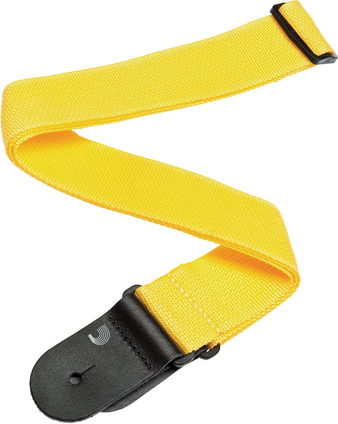 D'Addario PWS110 polypropyleen gitaarband geel