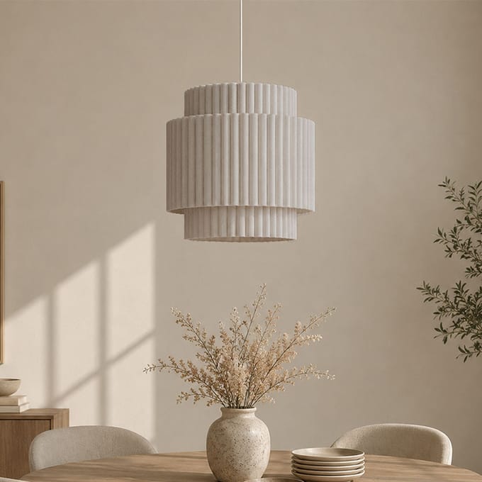 Milton & Oldbrook Hanglamp Ø 33 cm Wels Beige