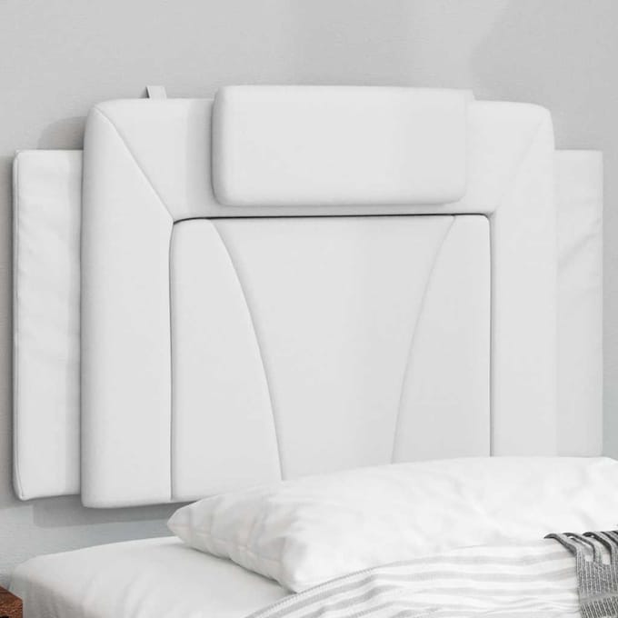 vidaXL - Hoofdbordkussen - "Viana" - 90 - cm - kunstleer - wit