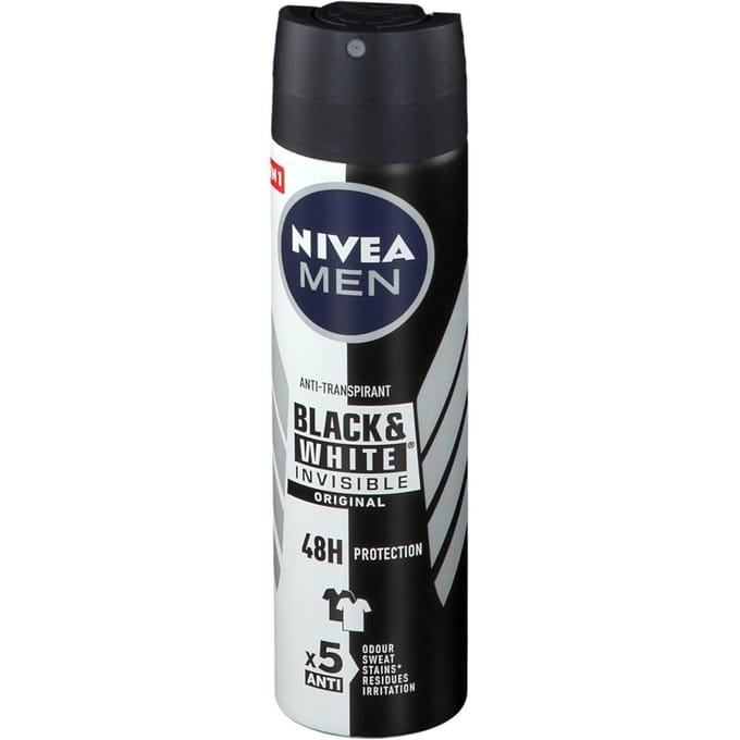 Nivea Men Black & White Invisible Original Deodorant Spray 48h 150