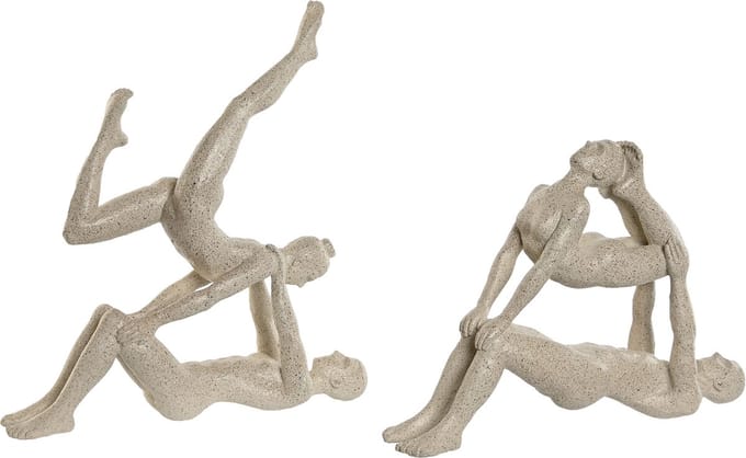 Cosy Creations Set beelden sculptuur koppel 29x8x30cm