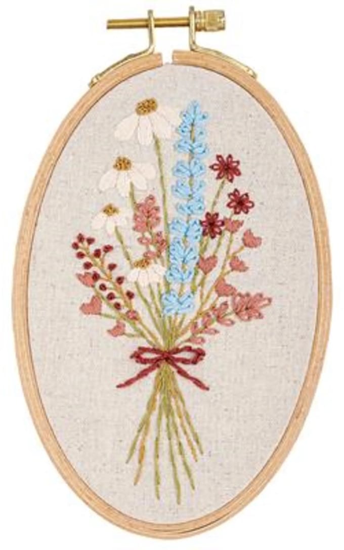 Daffy's Borduurkit met borduurring Bos Bloemen