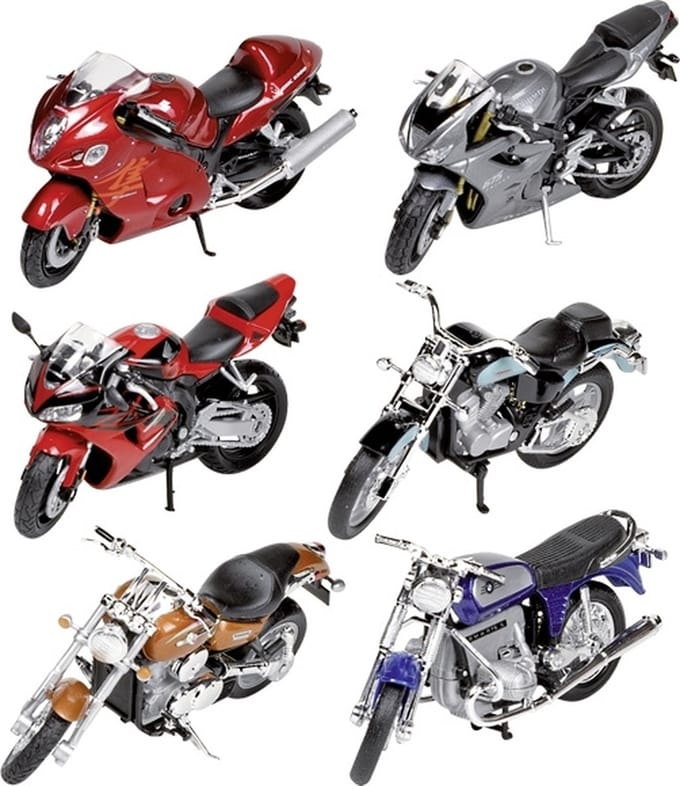 Goki Motorcycles, die-cast, 1:18, L= 11-12cm