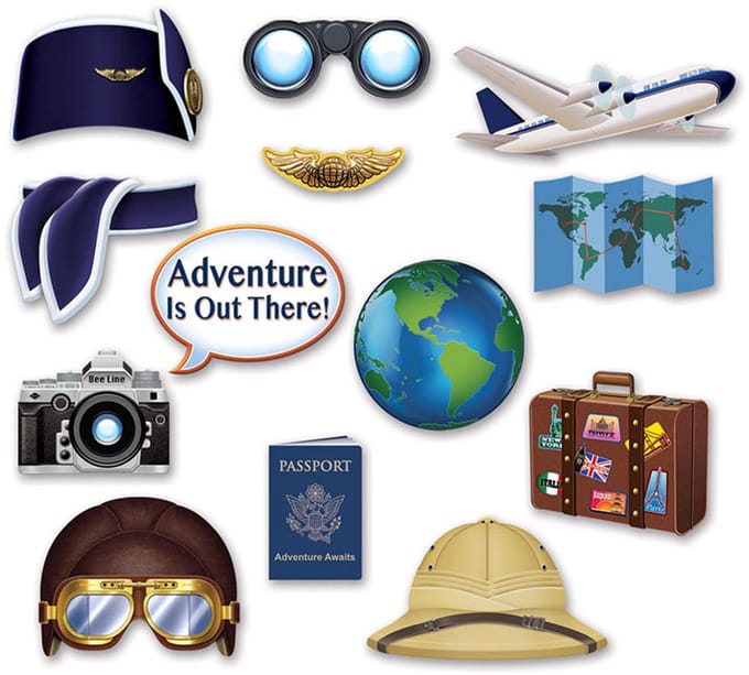 360 DEGREES - World Tour photobooth-kit 13 accessoires