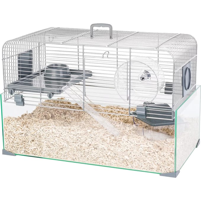 ZOLUX Panas Colour 50 - Hamsterkooi - 50 cm - Glazen Onderbak - Grijs