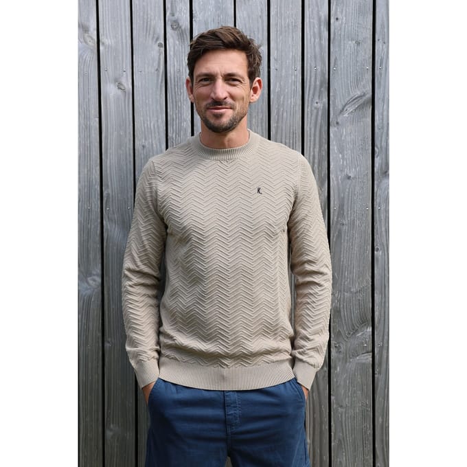 Kultivate Kn New Ryan Seneca Rock Maat: S | Sweaters Outlet | Heren | Beige
