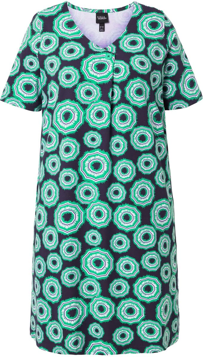 Ulla Popken - Dames - Jersey jurk - Grasgroen - Maat 46+