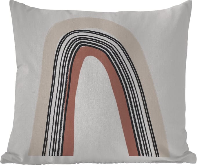 Buitenkussen - Regenboog - Pastel - Design - 45x45 cm - Weerbestendig