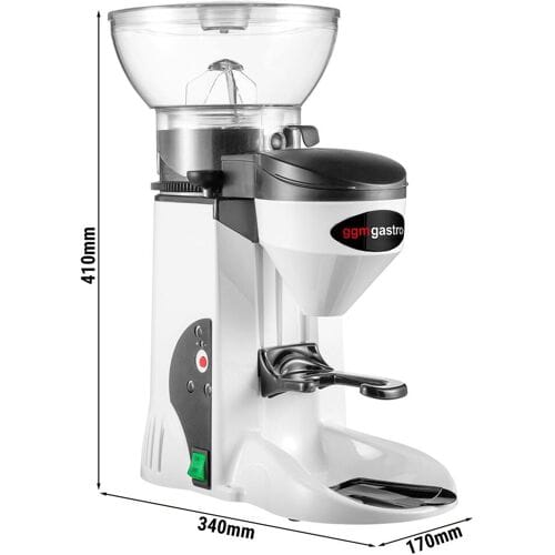 GGM Gastro Kaffeemühle - 1kg - 77dB - Mit direkter Ausgabe - Weiß Wit