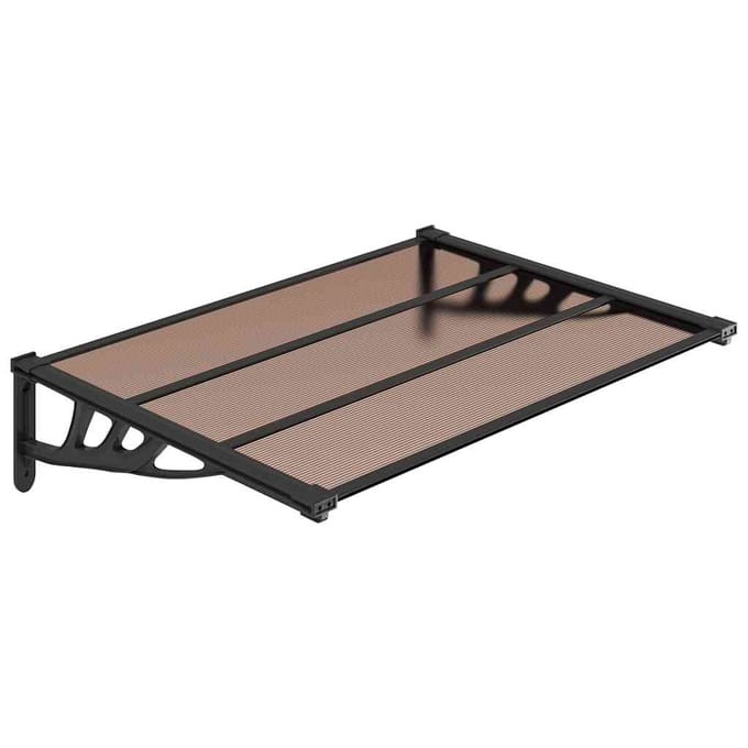 vidaXL - Deurluifel - 122x90 - cm - polycarbonaat - zwart