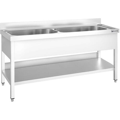 GGM Gastro Topfspültisch PREMIUM - 2000x700mm - mit 2 Becken