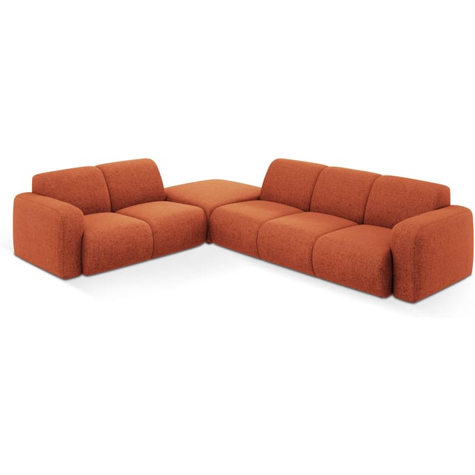 Hoekbank Lola links chenille met hocker | Windsor & Co