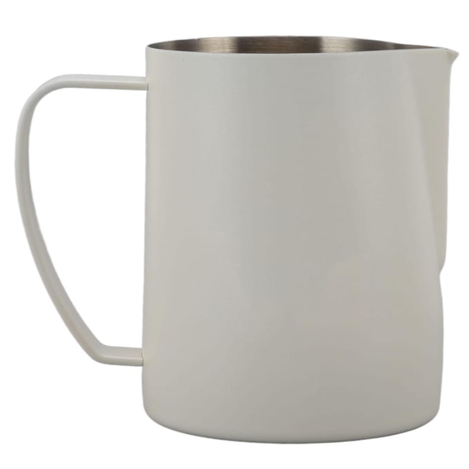 Opschuimkan Kan Falcon Snavel Tip 304 Roestvrij Staal Melkopschuimer Beker voor Thuis Café 600ml Wit L wit