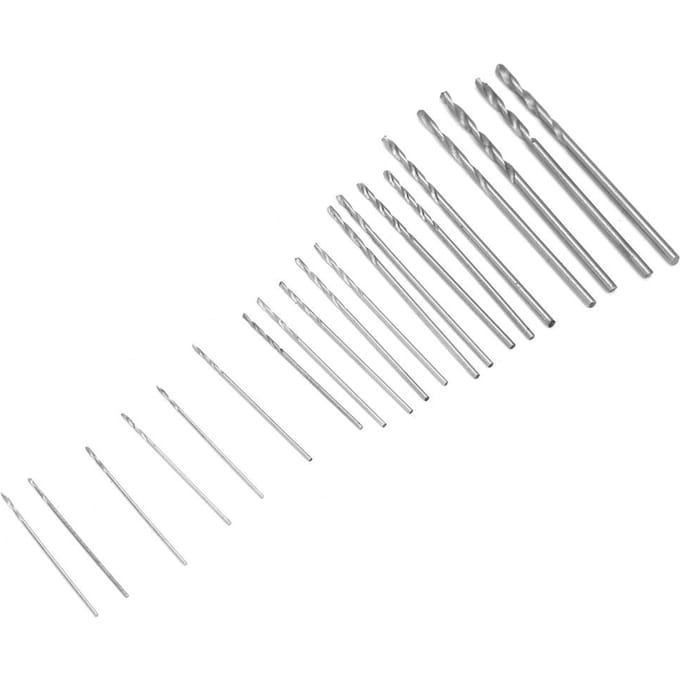 20 stuks Mini Micro HSS Spiraalboren Set 0,3 mm 1,6 mm met Koffer voor Hout Plastic