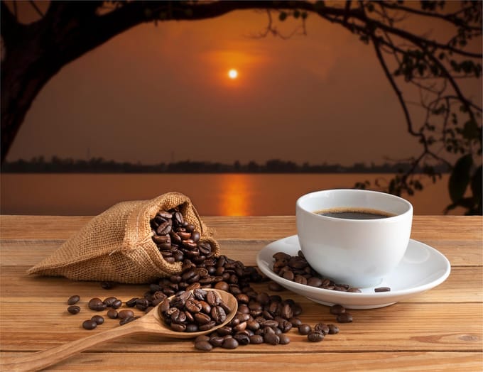 TMK ArtDeko - Glazen Snijplank - 52x40 cm - Koffie Design - Hittebestendig