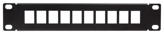 10'' Patch Panel voor 10 Keystone modules / zwart