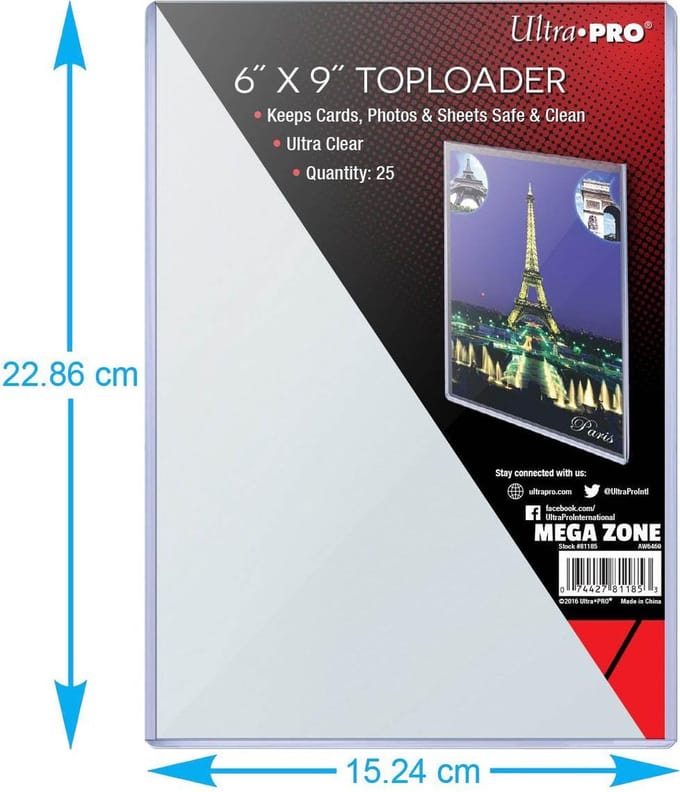 Ultra PRO 6" X 9" Toploader