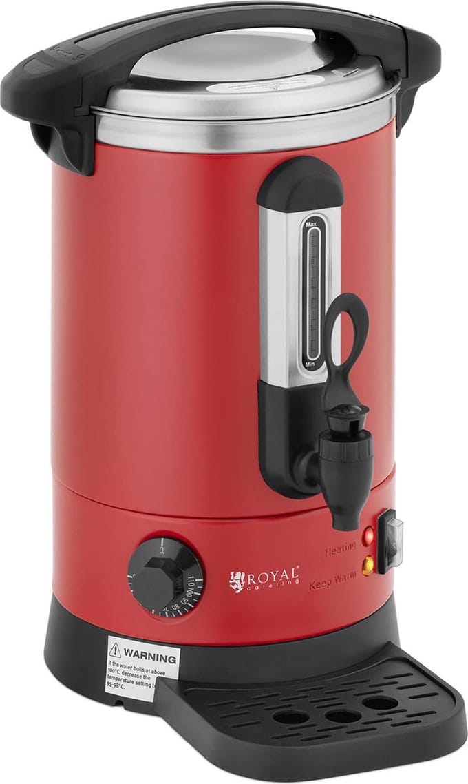 waterkoker - 6.1 L - 1500 W - Rood - Royal Catering
